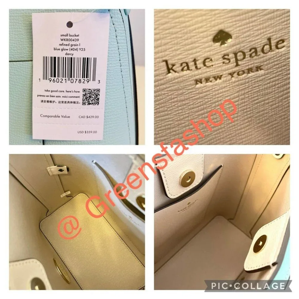 Kate spade Purse & wallet  Darcy Black Small Bucket Bag Crossbody blue - Picture 8 of 11